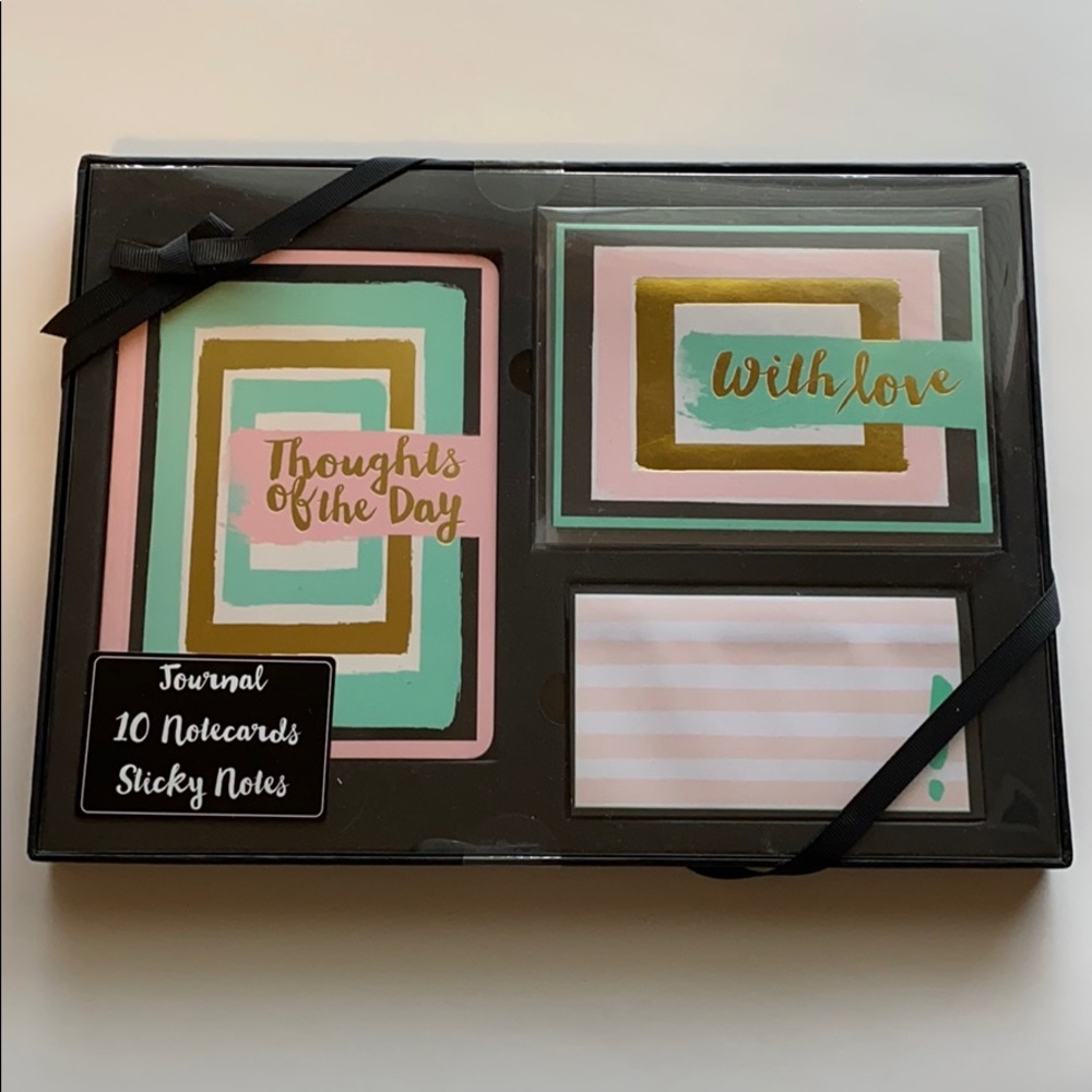 Boxed Journal Notecards Sticky Note Gift Set Love - Picture 1 of 4